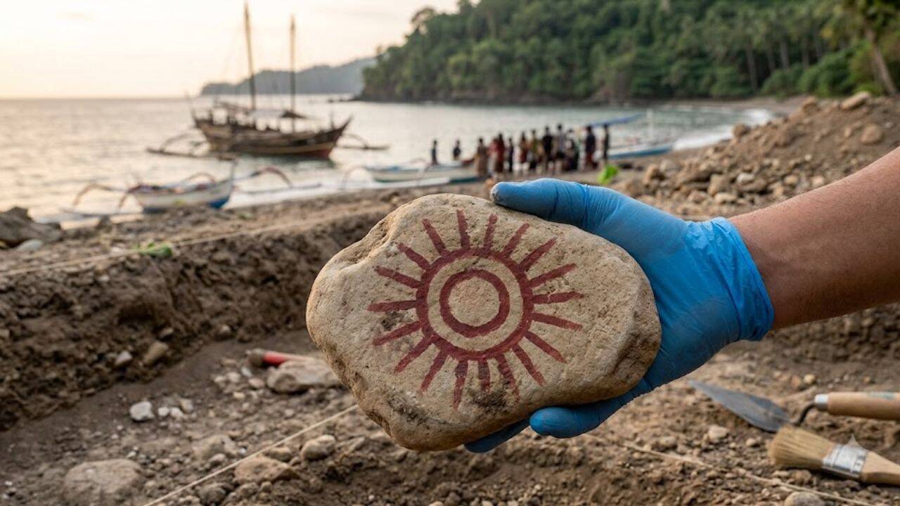 इंडोनेशिया में मिला 4,000 साल पुराना चित्रित पत्थर, प्राचीन समुद्री यात्रियों की कला का साक्ष्य