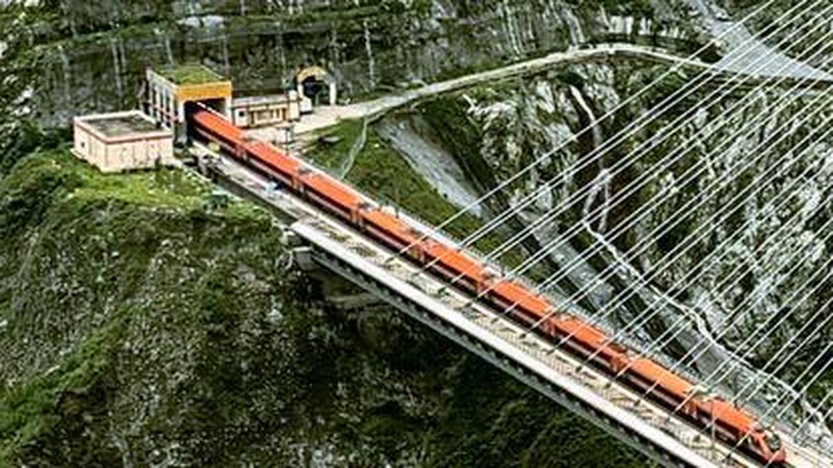 Vande Bharat Express speeds up on Katra-Banihal route with high-speed bridge crossings