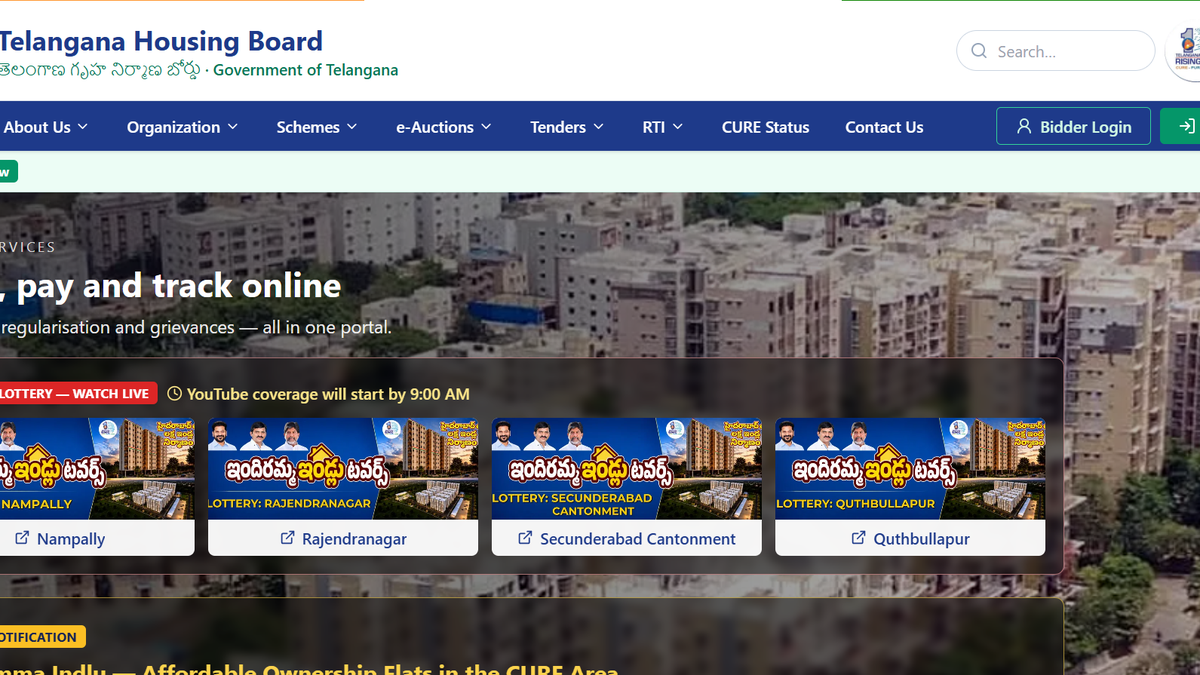 Telangana launches lottery draws for Indiramma housing beneficiaries