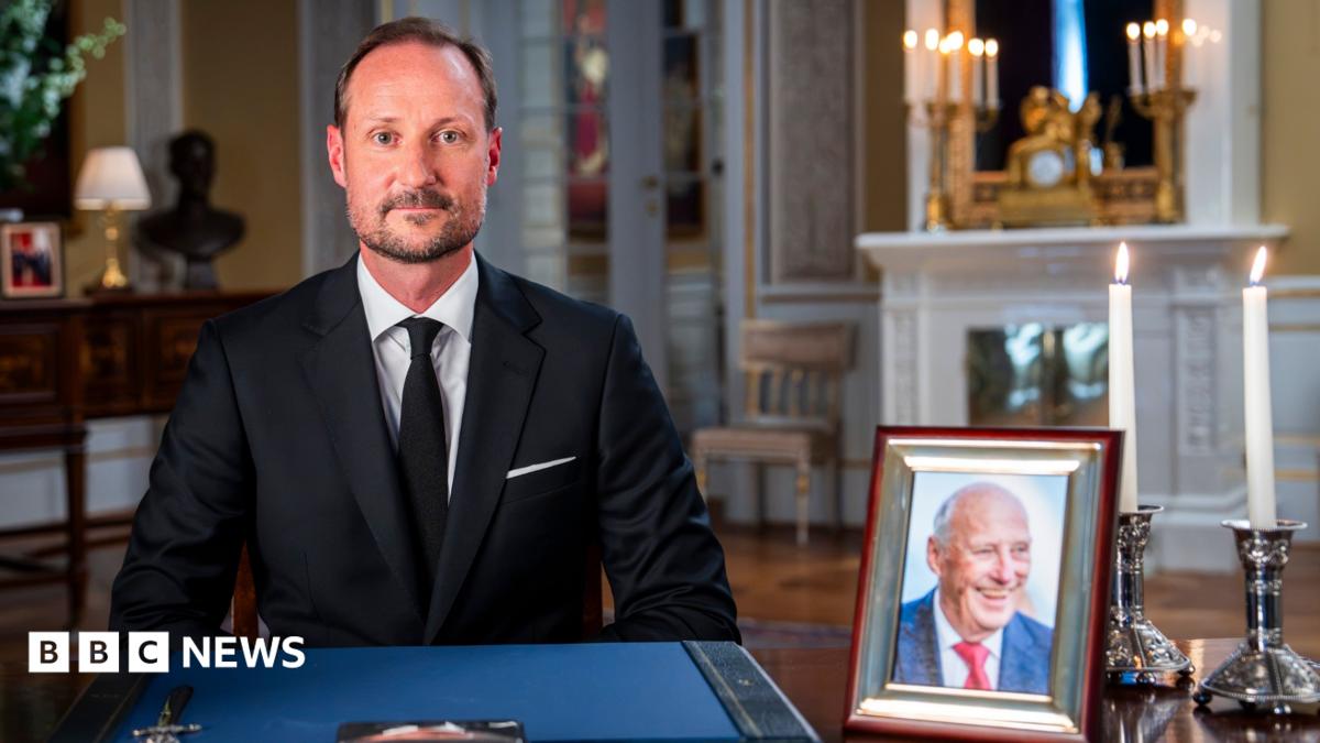 Norway's King Haakon VIII pays tribute to late father Harald V