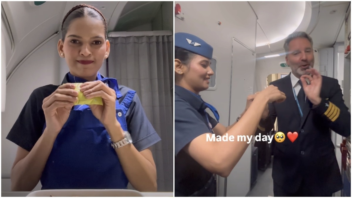IndiGo flight attendant bakes fresh cake for captain mid-flight