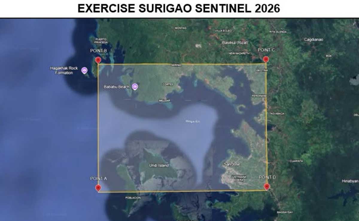 Dinagat Islands maghahain ng live-fire military exercises ngayong linggo