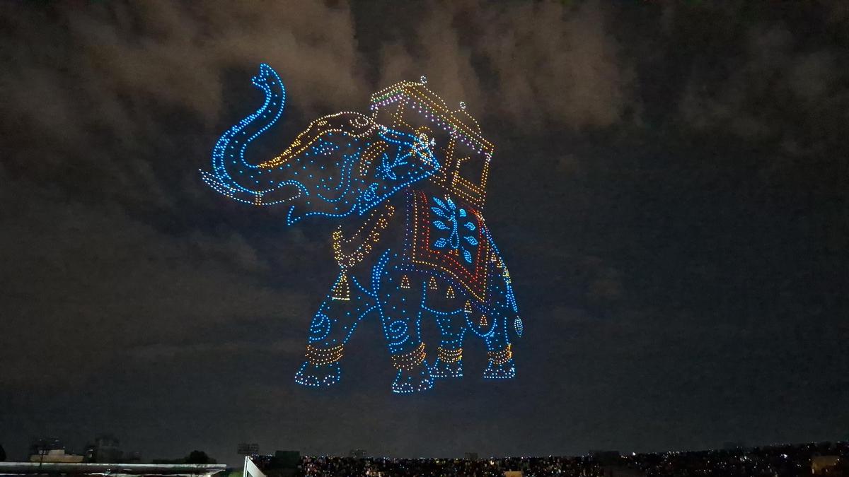 Drone spectacle illuminates Mysuru sky during Dasara celebrations