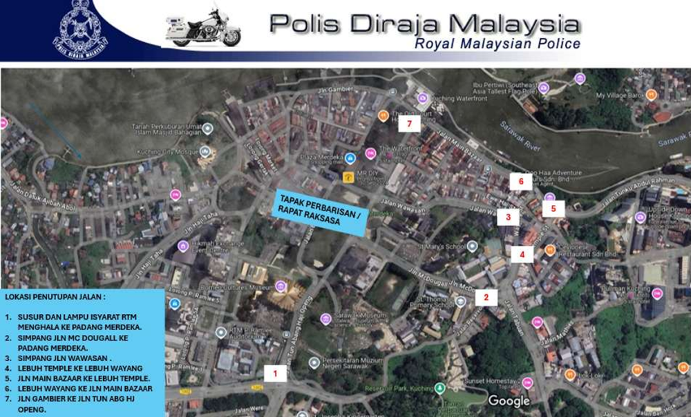 Kuching tutup beberapa jalan mulai 28 September untuk perayaan 80 tahun TYT