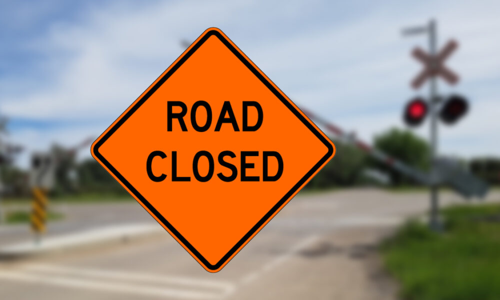 Coastal Railway Line crossing closed for maintenance work