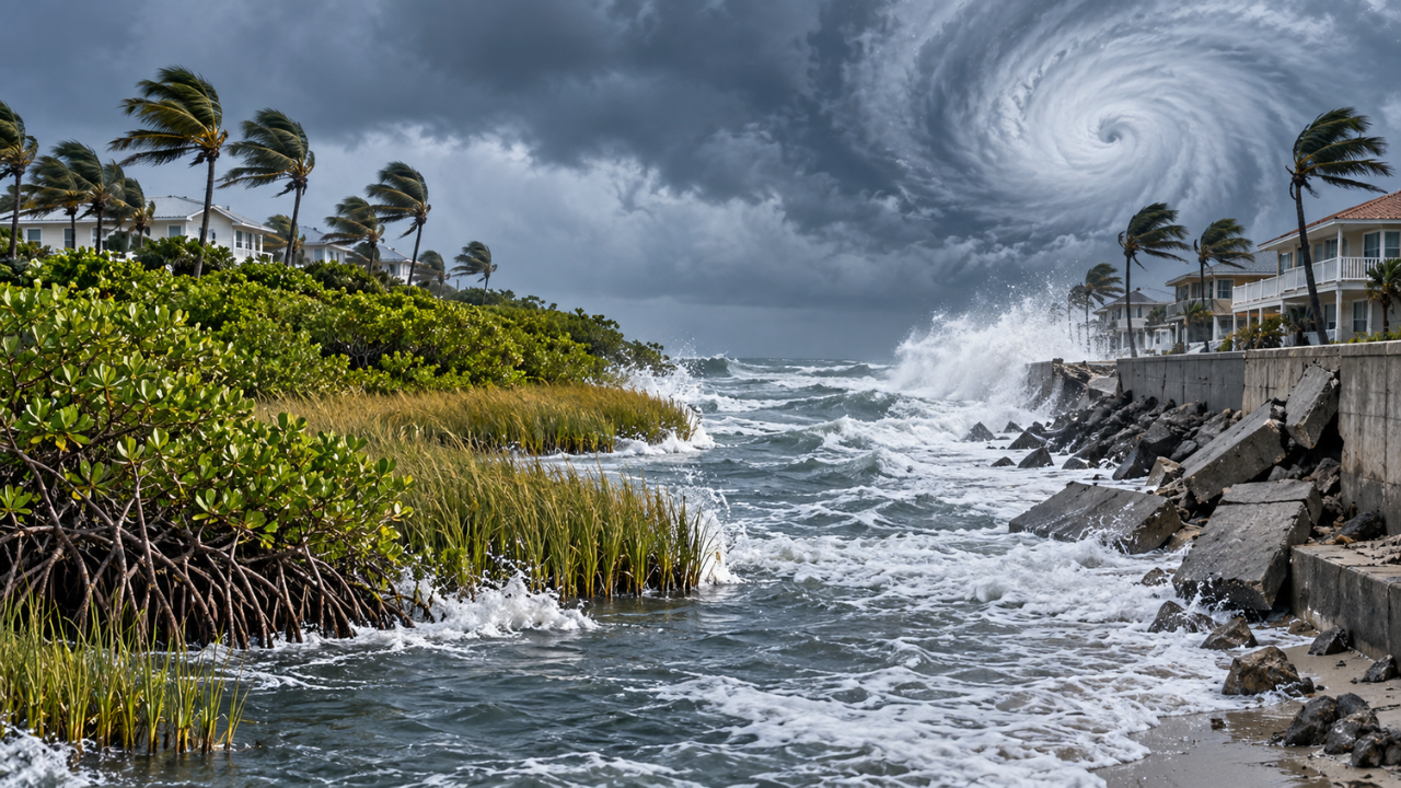 Natural coastal defences prove resilient against hurricane force winds