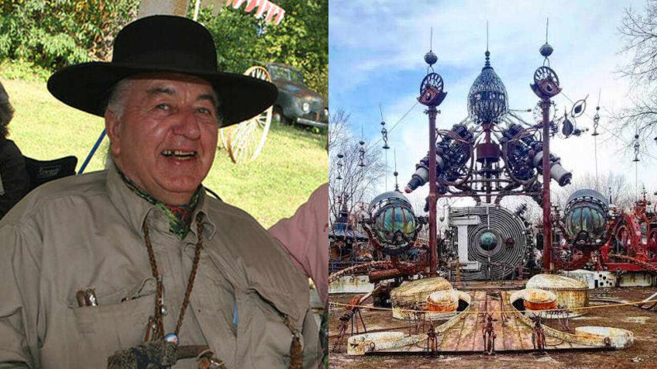 Artist transforms scrap metal into monumental sculpture park installation