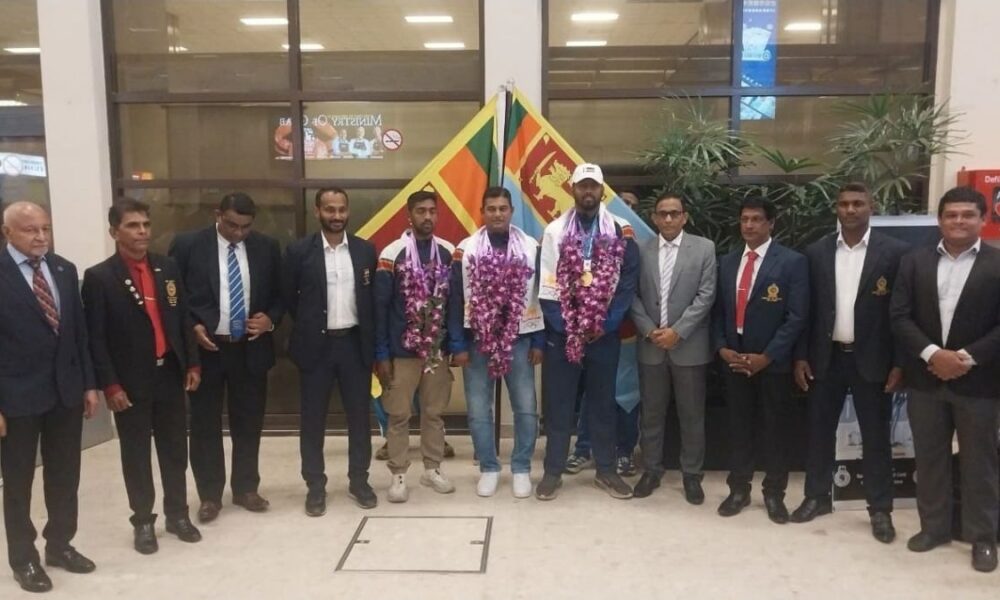World javelin champion Rumesh returns to Sri Lanka after Asian Games triumph