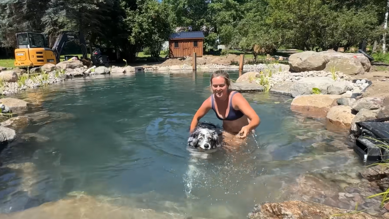Couple builds natural pond on sprawling estate, cuts costs dramatically