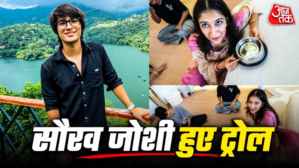 YouTuber Saurav Joshi faces backlash over water-drinking stunt with wife