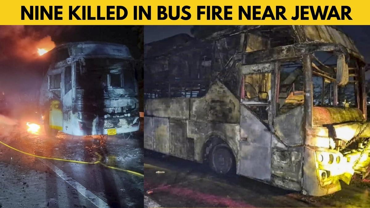 Nine killed as sleeper bus catches fire on Yamuna Expressway