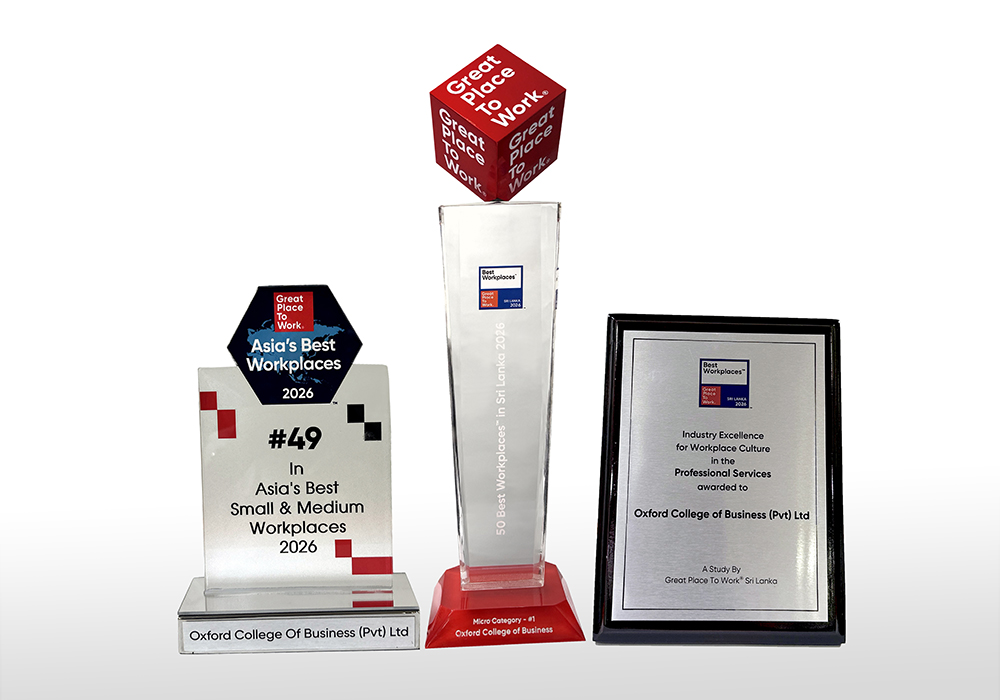 Oxford College of Business Named Among Sri Lanka's Top 50 Workplaces for 13th Year