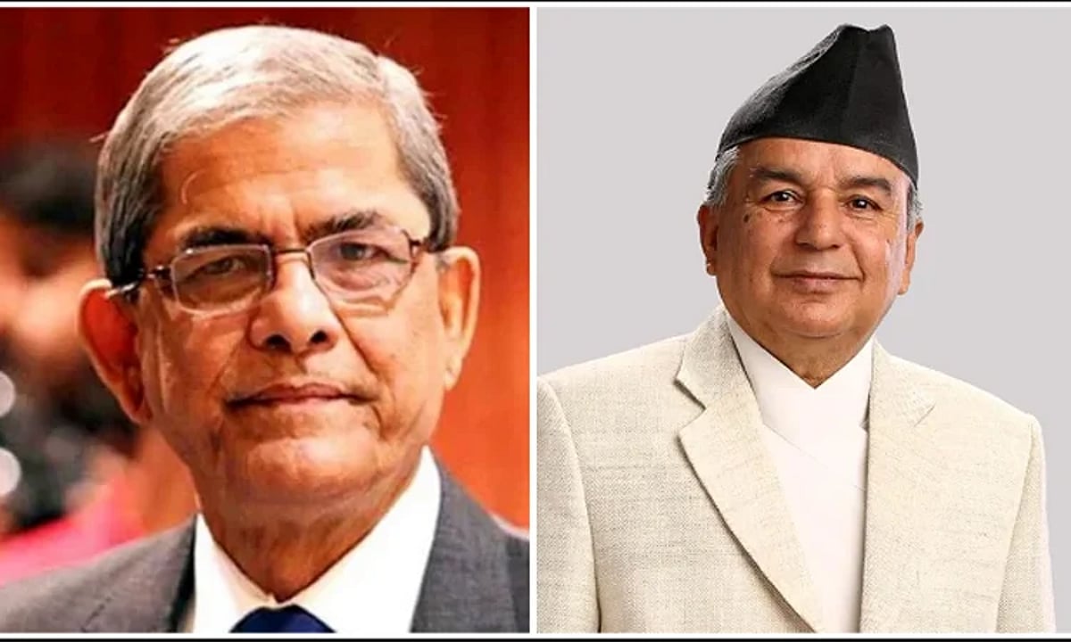 Nepal President extends congratulations to BNP leader Mirza Fakhrul Islam Chowdhury
