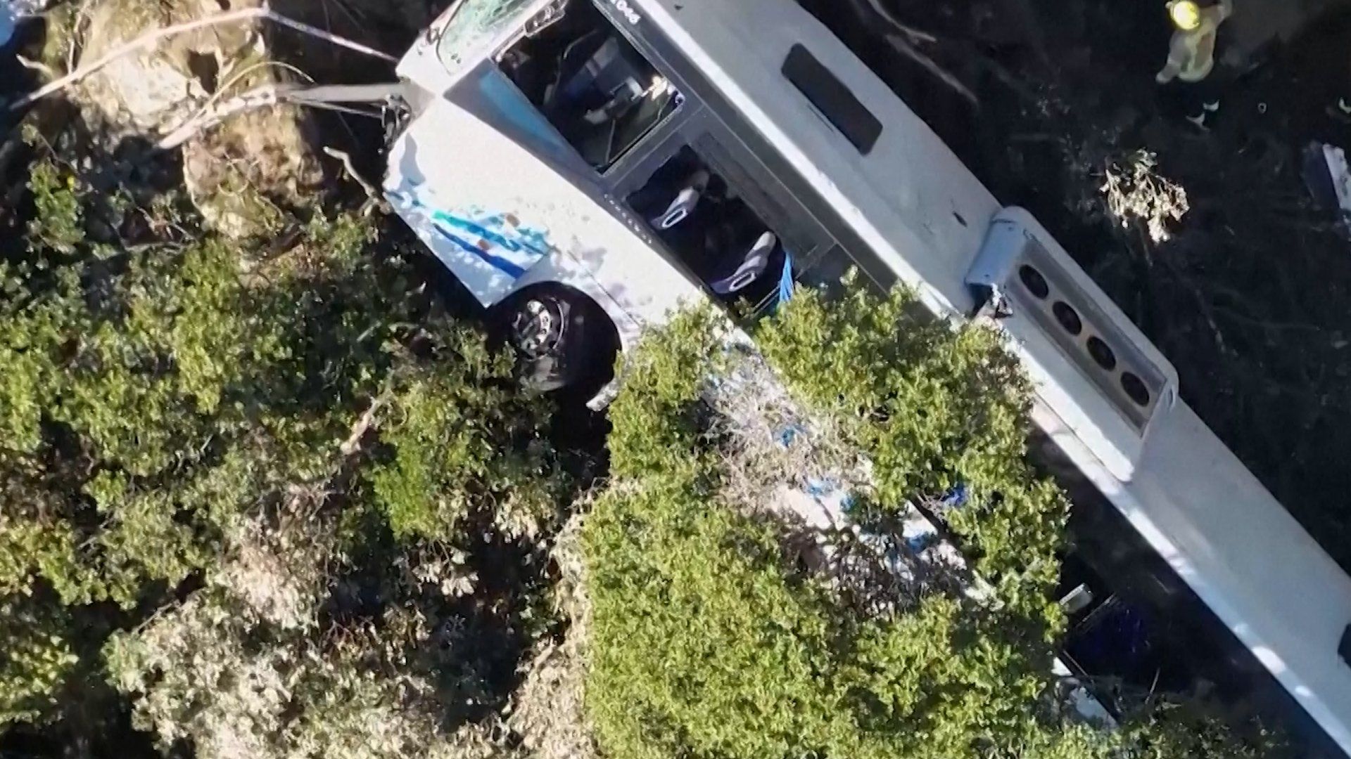 Bus crashes down embankment near Barcelona, injuring 80 passengers