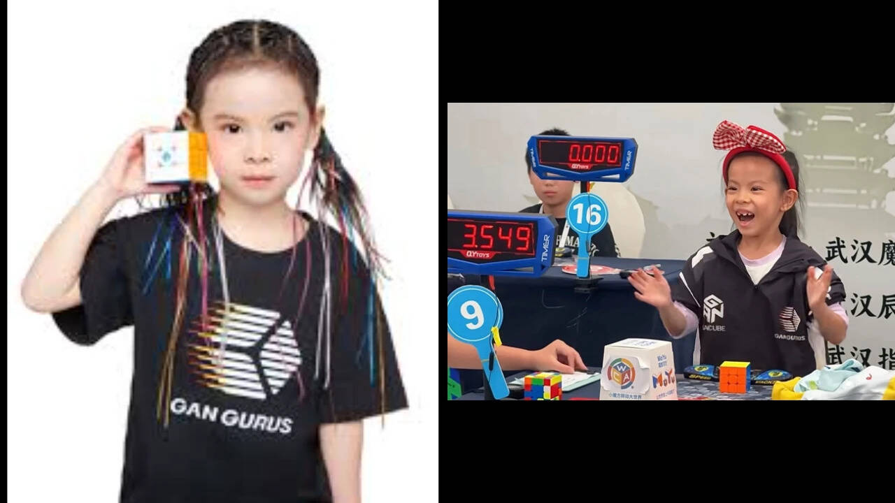 Six-year-old Chinese girl sets Rubik's Cube world record twice in three days