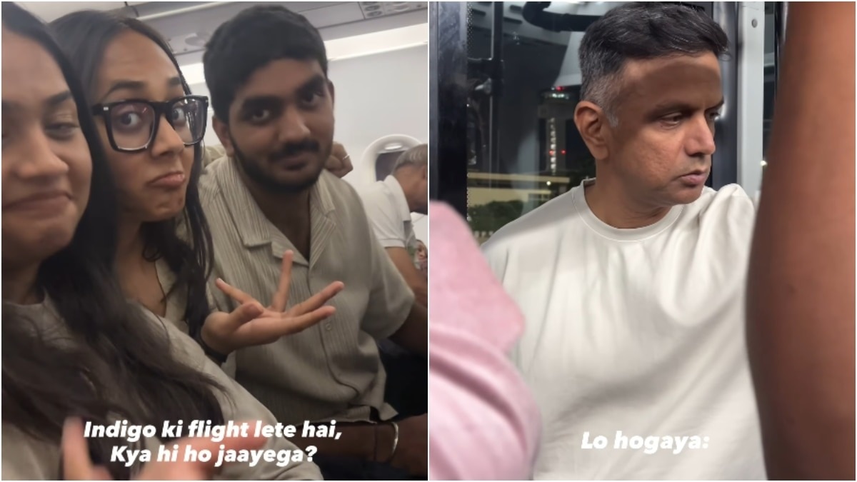 इंडिगो फ्लाइट में राहुल द्रविड़ से मुलाकात, फैन का वीडियो वायरल
