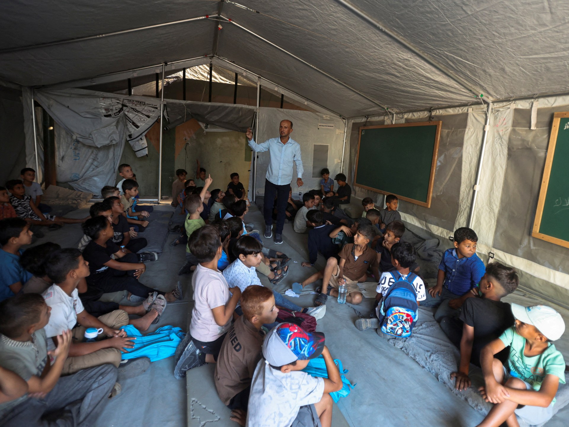 Gaza's schools reopen after three years with makeshift classrooms
