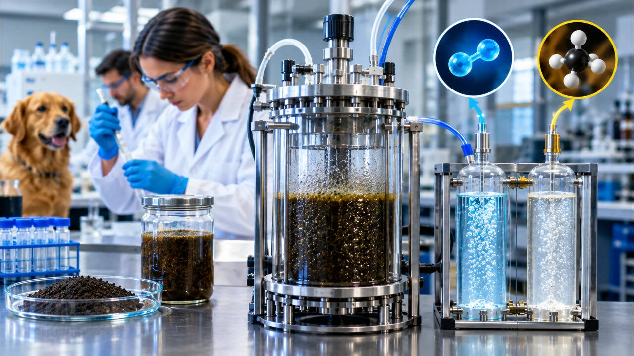 Study reveals methane, not hydrogen, as viable energy source from dog waste