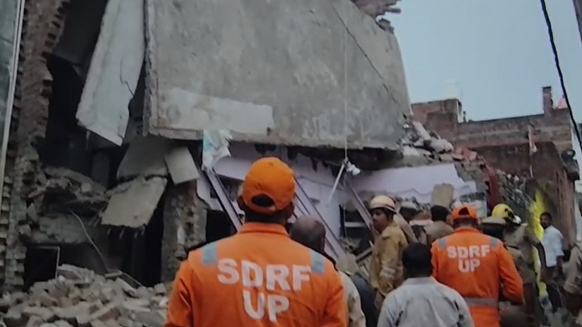 Illegal firecracker factory explosion levels two-storey building in Varanasi