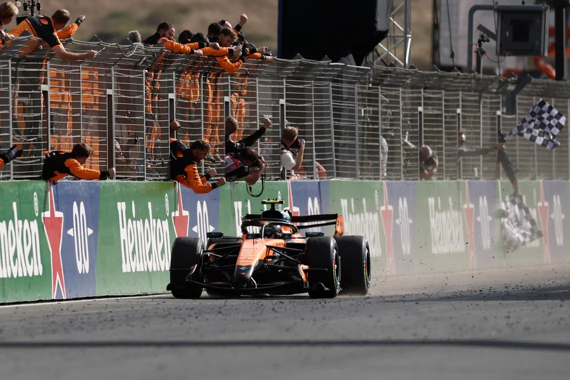 Norris claims Dutch GP victory as McLaren extends dominance