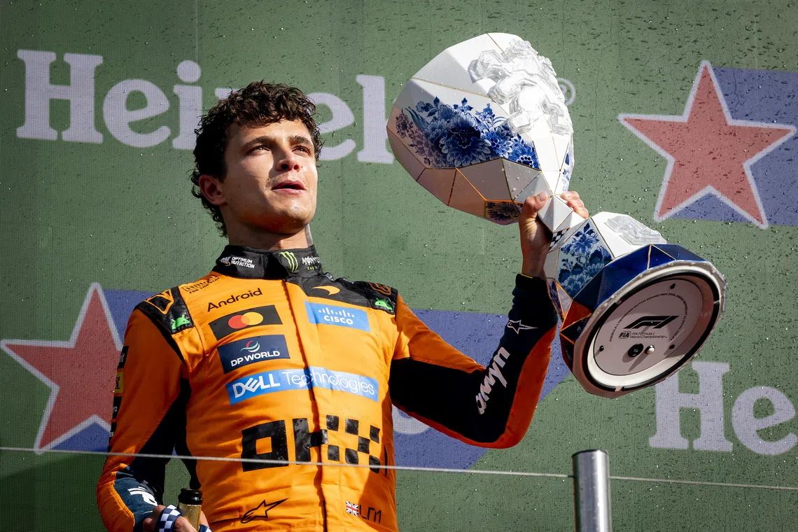 Norris claims Dutch GP victory as Verstappen retires from race
