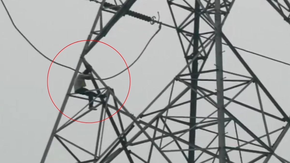 Youth climbs high-tension tower demanding girlfriend's presence in Bihar