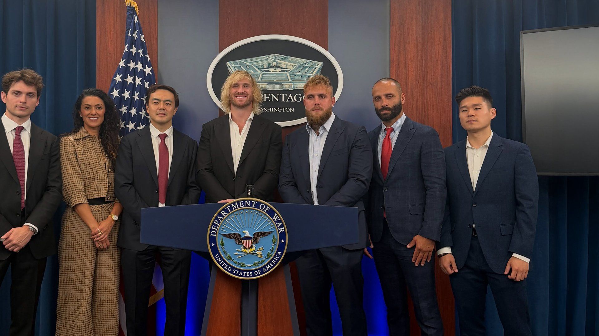 YouTube stars Jake and Logan Paul visit Pentagon to address US troops
