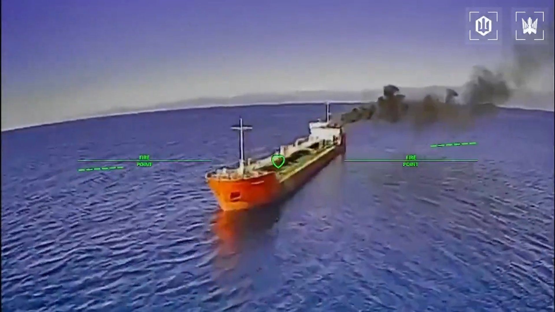 Ukrainian drone strikes Russian oil tanker despite helicopter defense