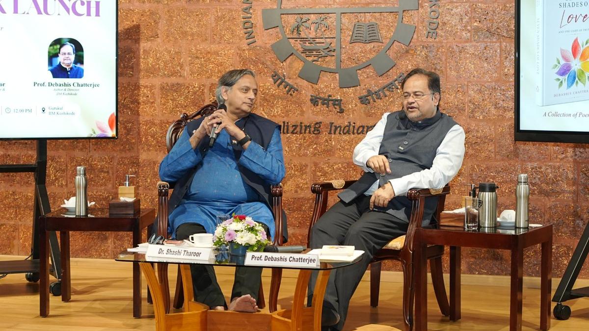 Shashi Tharoor launches IIM-K chief's debut poetry collection