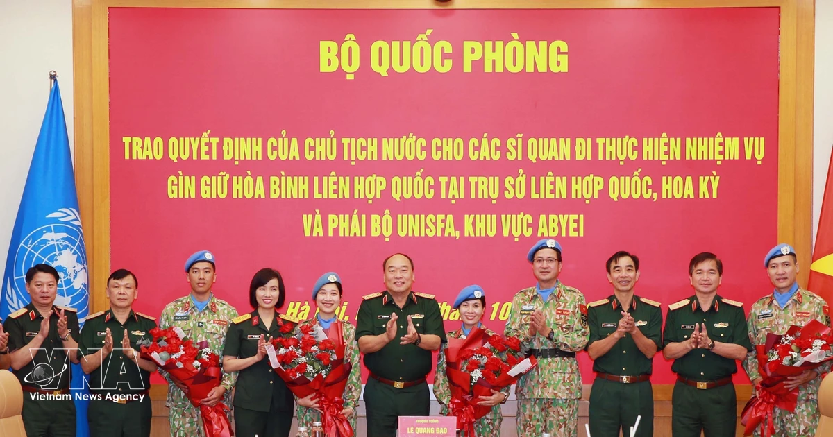 Bốn sĩ quan quân đội nhận quyết định tham gia lực lượng gìn giữ hòa bình LHQ