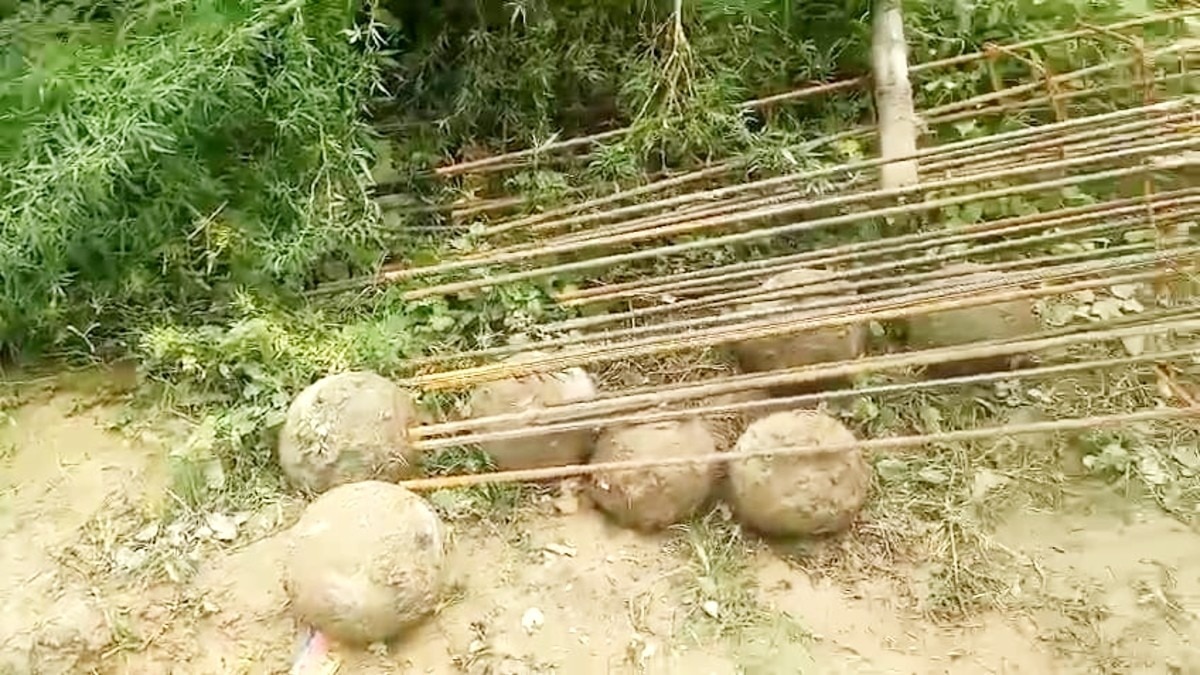 Mystery metal spheres unearthed during water tank excavation in UP