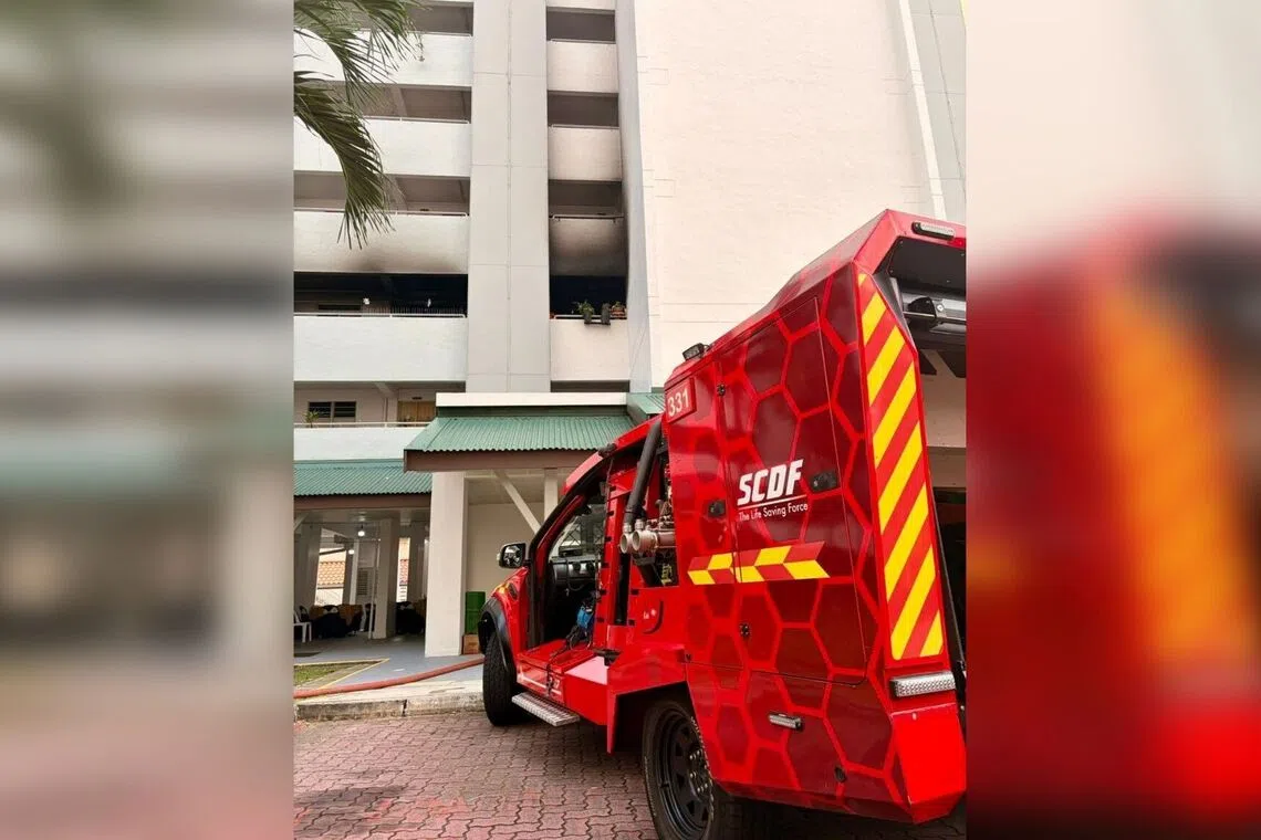 Fire at Lorong Lew Lian sends four to hospital, evacuates 30