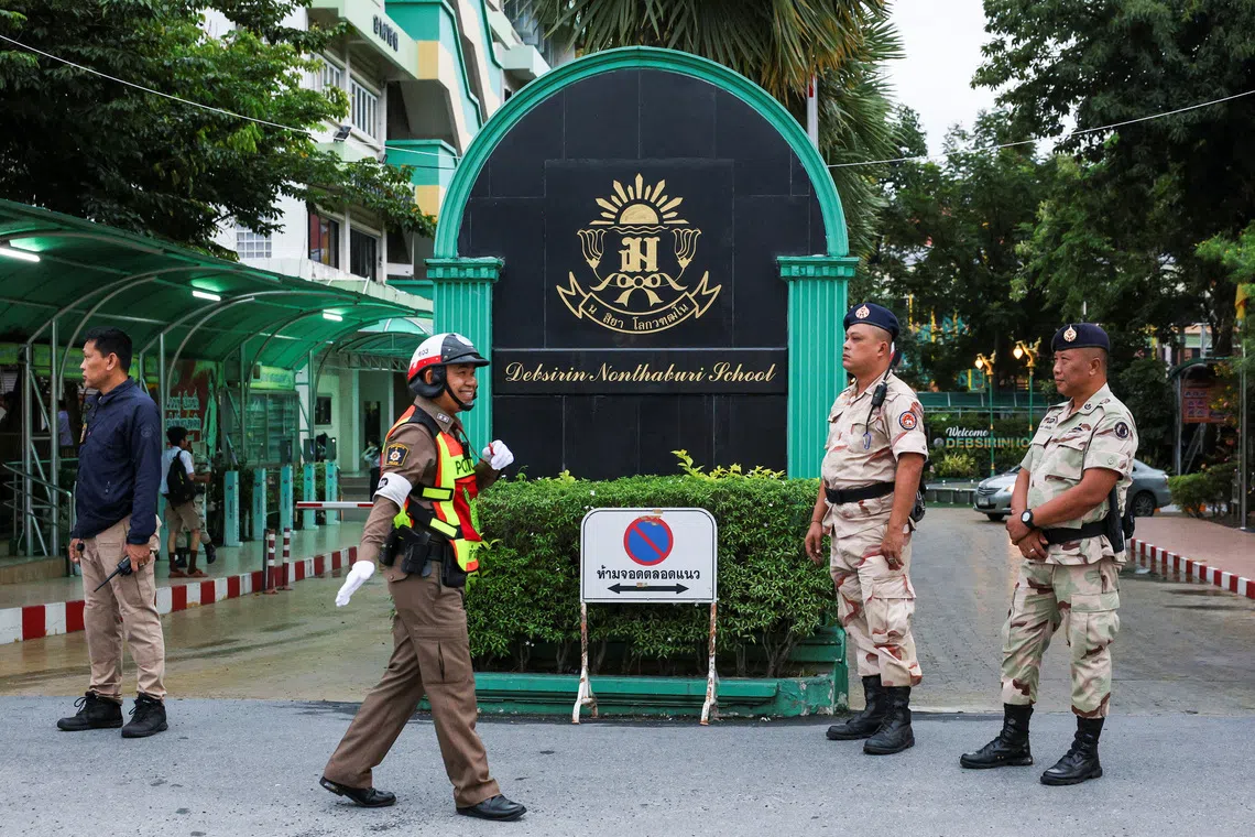 Thai school reopens with heightened security after student shooting