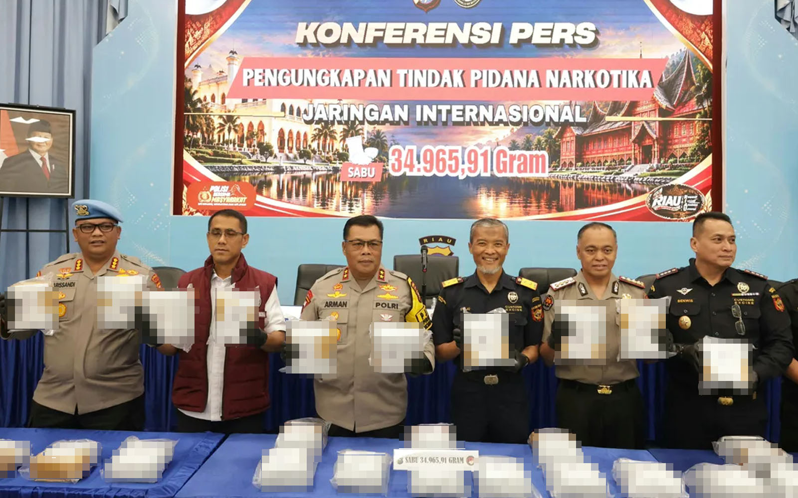 Polis Indonesia Siasat Kaitan Malaysia dalam Rampasan 35kg Metamphetamina