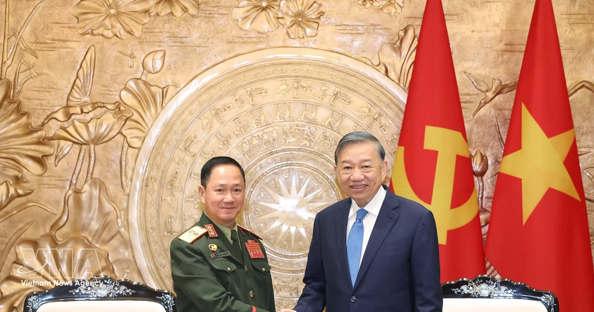 Tổng Bí thư Tô Lâm tiếp Phó Thủ tướng, Bộ trưởng Quốc phòng Lào