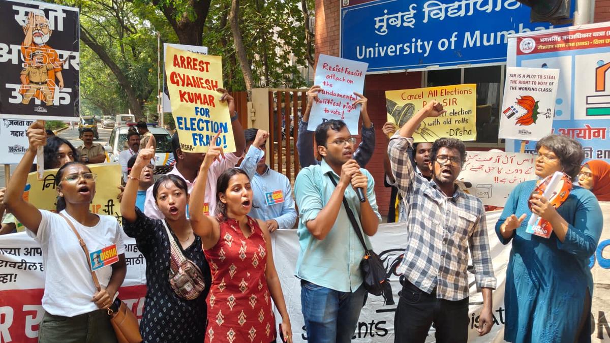 Mumbai University students demand arrest of poll chief over SIR controversy