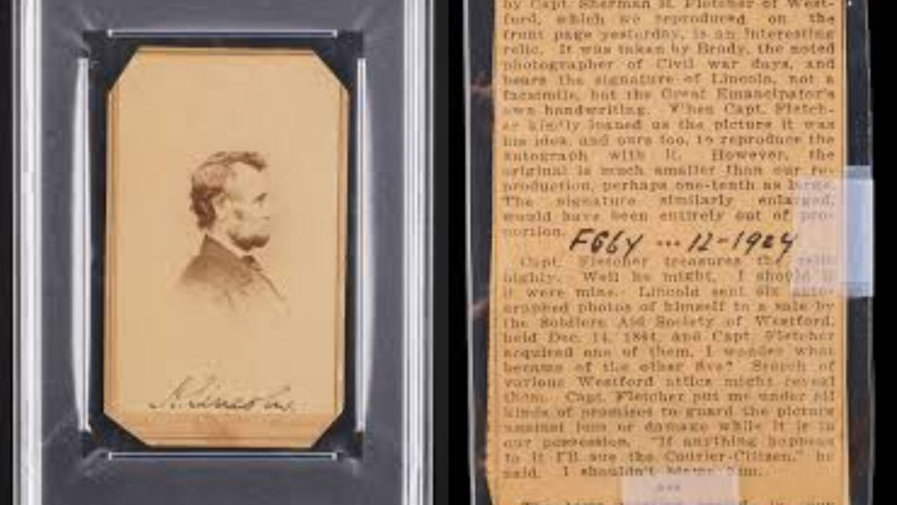 Rare Lincoln autographed photograph fetches $149,020 at auction