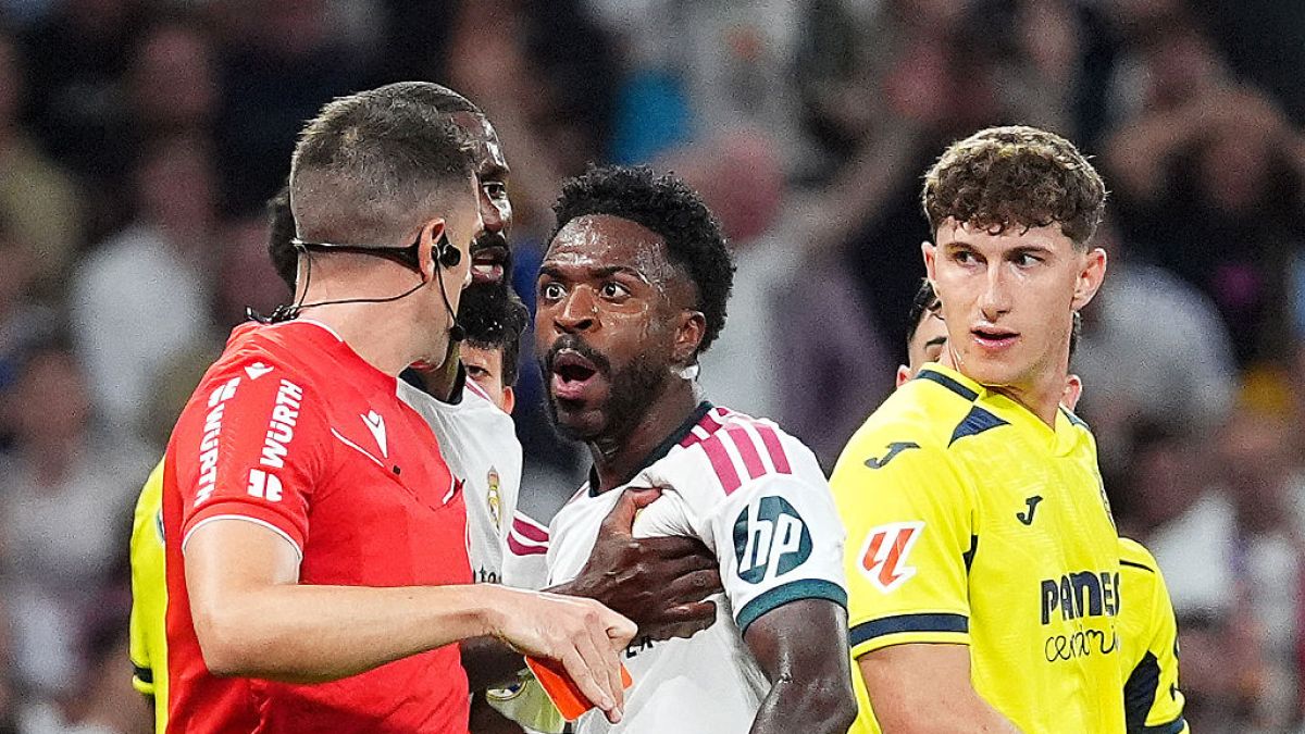 Real Madrid edges Villarreal but Vinicius sent off for misconduct