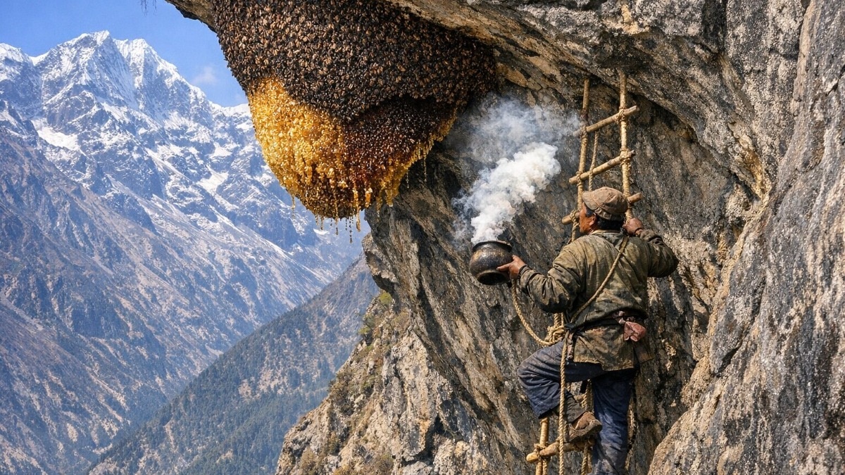 Nepal's Intoxicating Honey: Harvested from Himalayan Cliffs at Great Peril