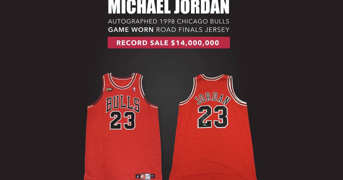 Michael Jordan's iconic 1998 Finals jersey fetches record US$14mil