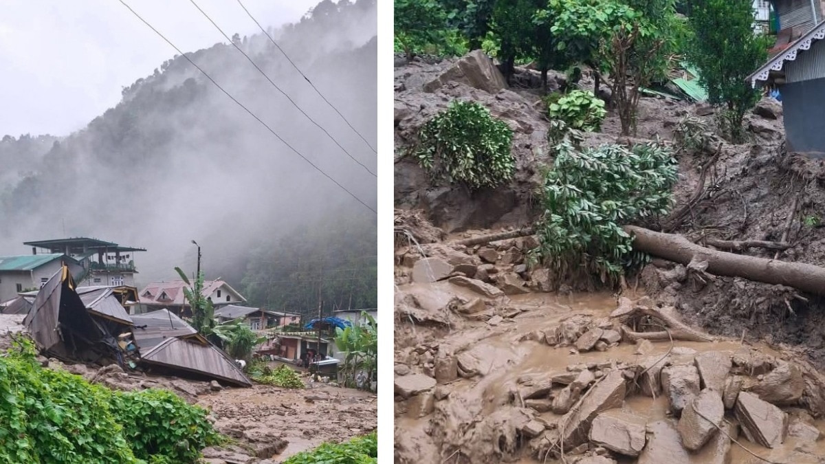 Landslide strikes Sikkim after heavy rains, destroys homes and government quarters