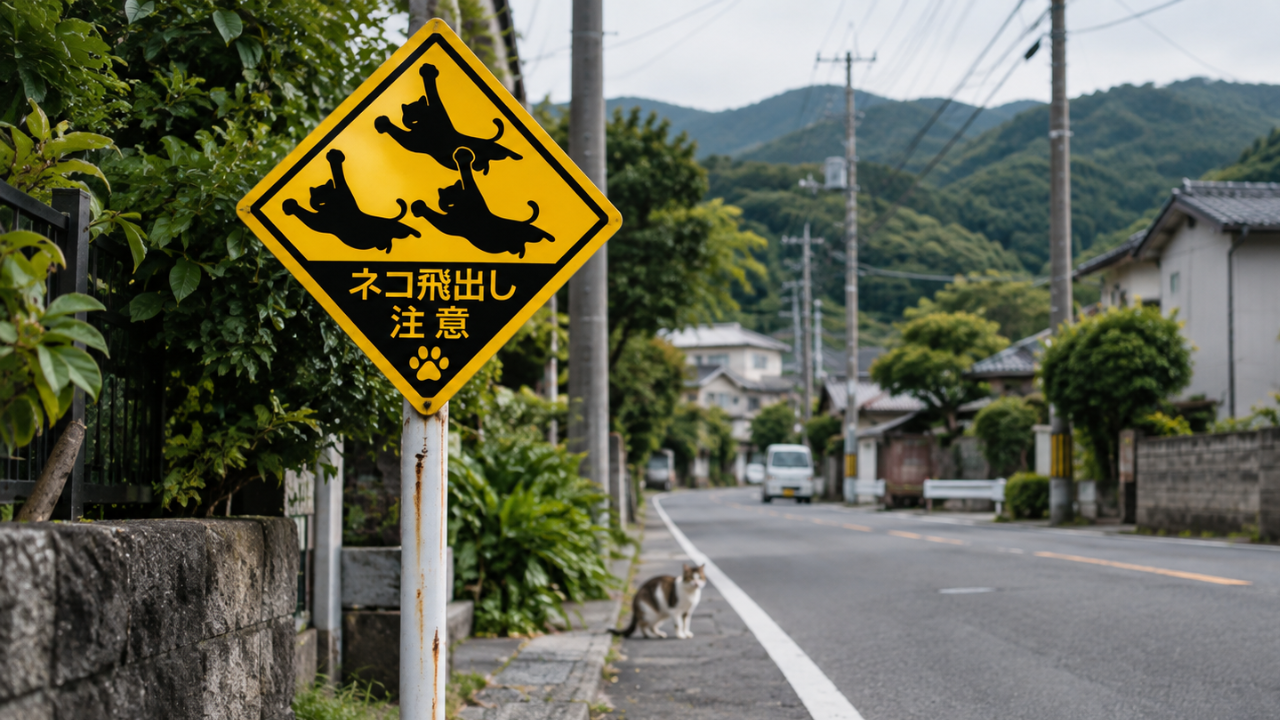 Japan deploys quirky roadside signs to protect felines from traffic