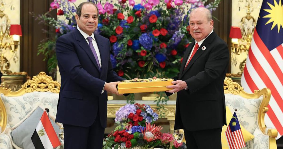 Yang di-Pertuan Agong confers honour on Egyptian President El-Sisi