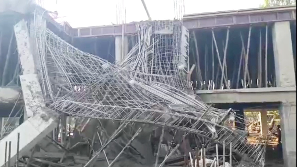 Roof collapse at under-construction school in Gwalior injures four workers