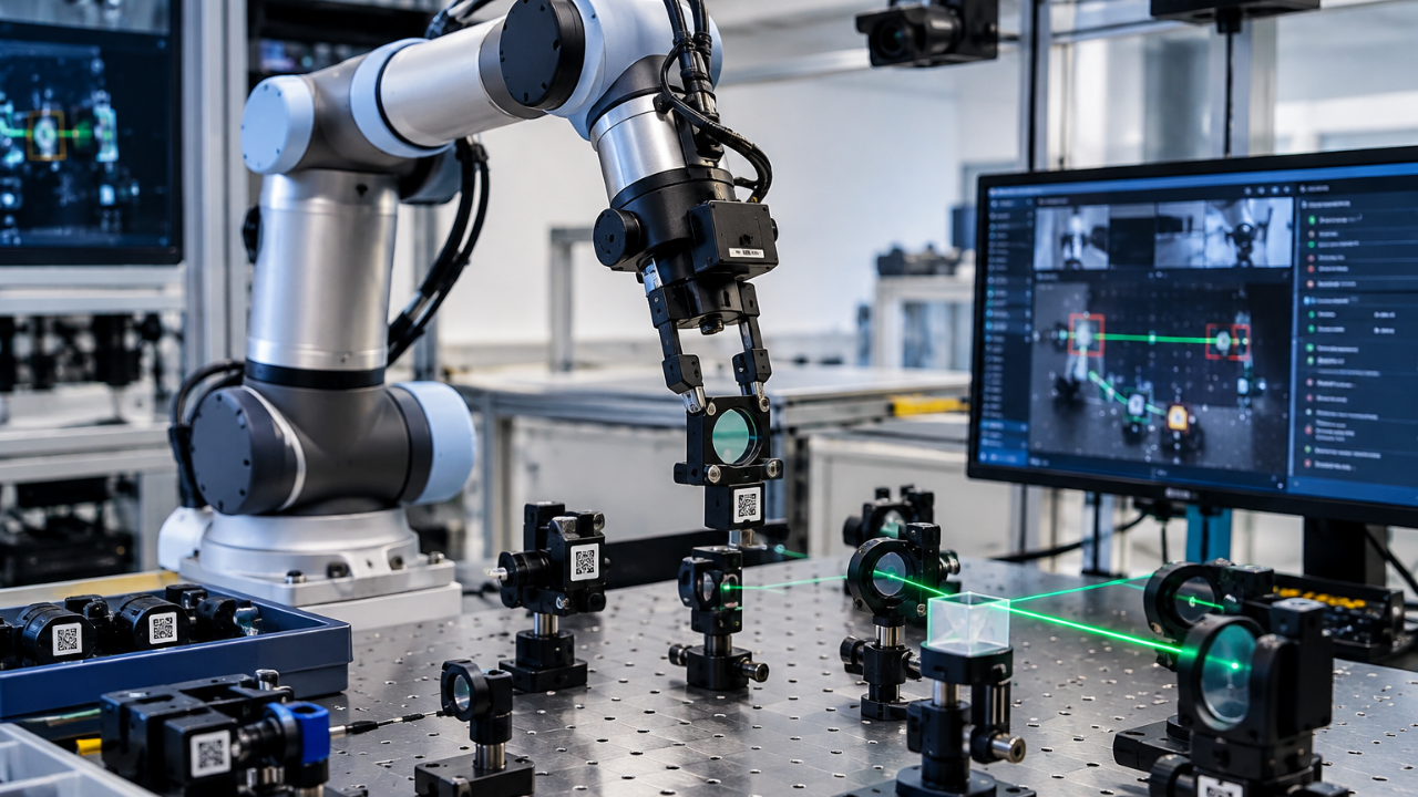 MIT robot autonomously builds and adjusts laser cavities in under 30 minutes