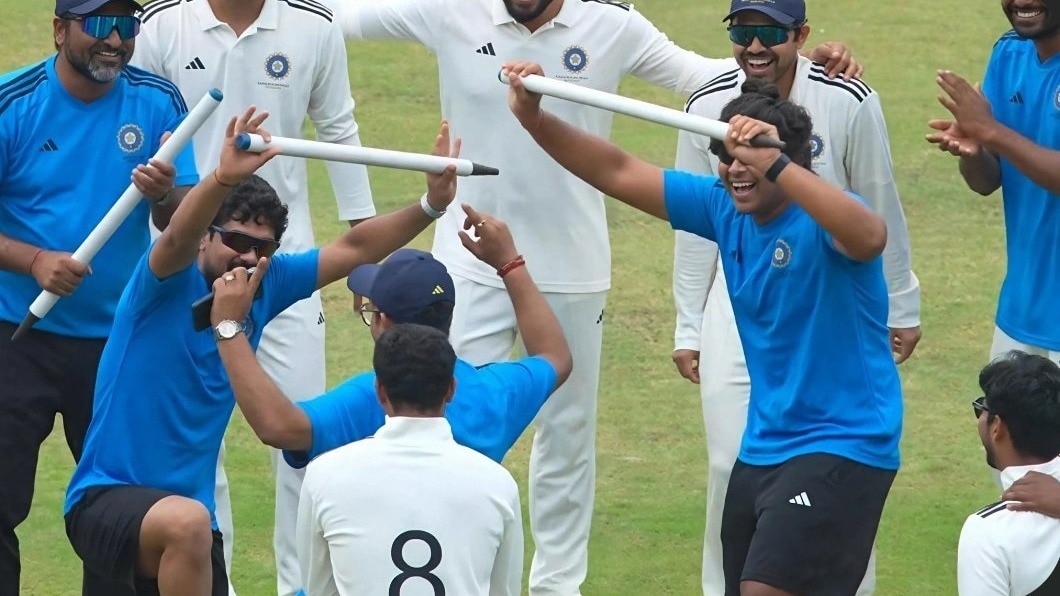 East Zone cricketers celebrate Dilip Trophy triumph with spirited pitch dance