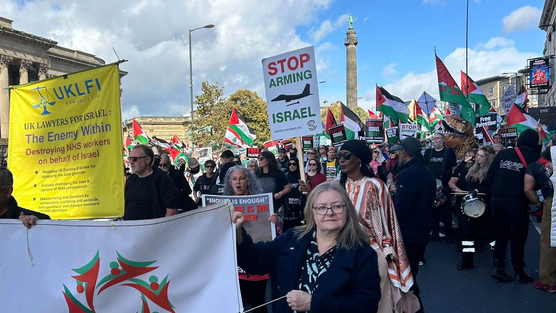 Pro-Palestine activists stage demonstration at Labour party conference
