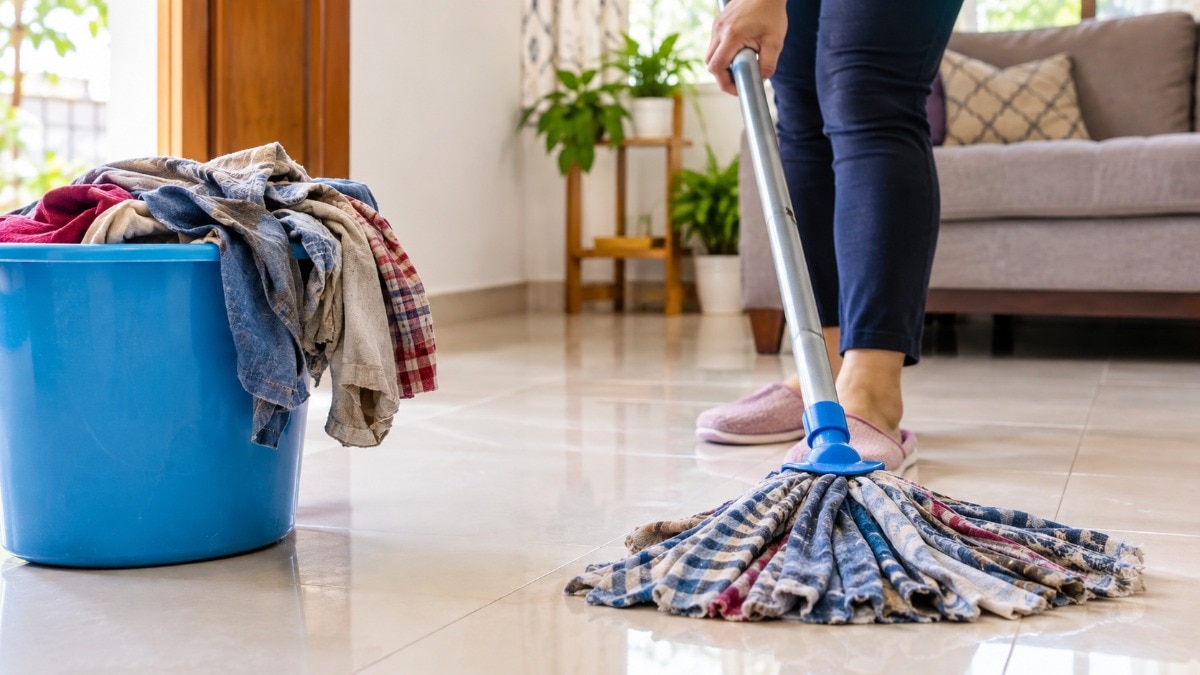Using Old Clothes as Floor Mops Considered Inauspicious in Vastu