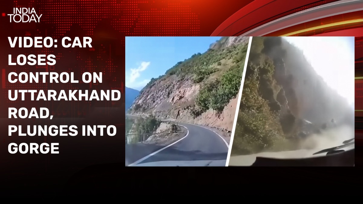 उत्तराखंड: डैशकैम में कैद हुई कार की खतरनाक ओवरटेकिंग, फिर खाई में गिरना