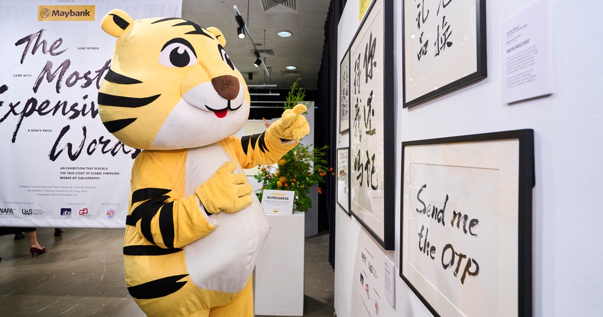 Maybank turns scam phrases into art exhibition in Singapore
